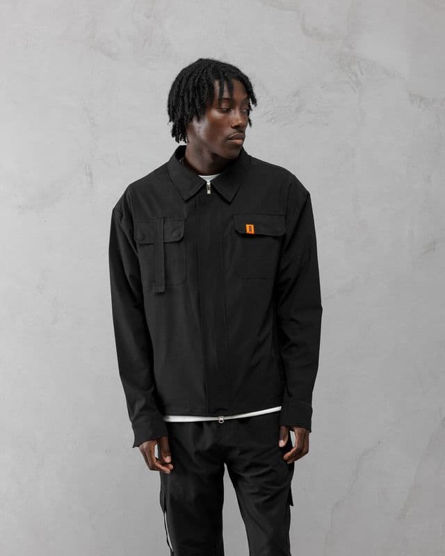AJ Tech Utility Overshirt, Black
