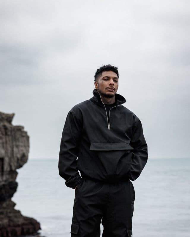KOLD BREEZE 1/4 Zip Windbreaker, Black